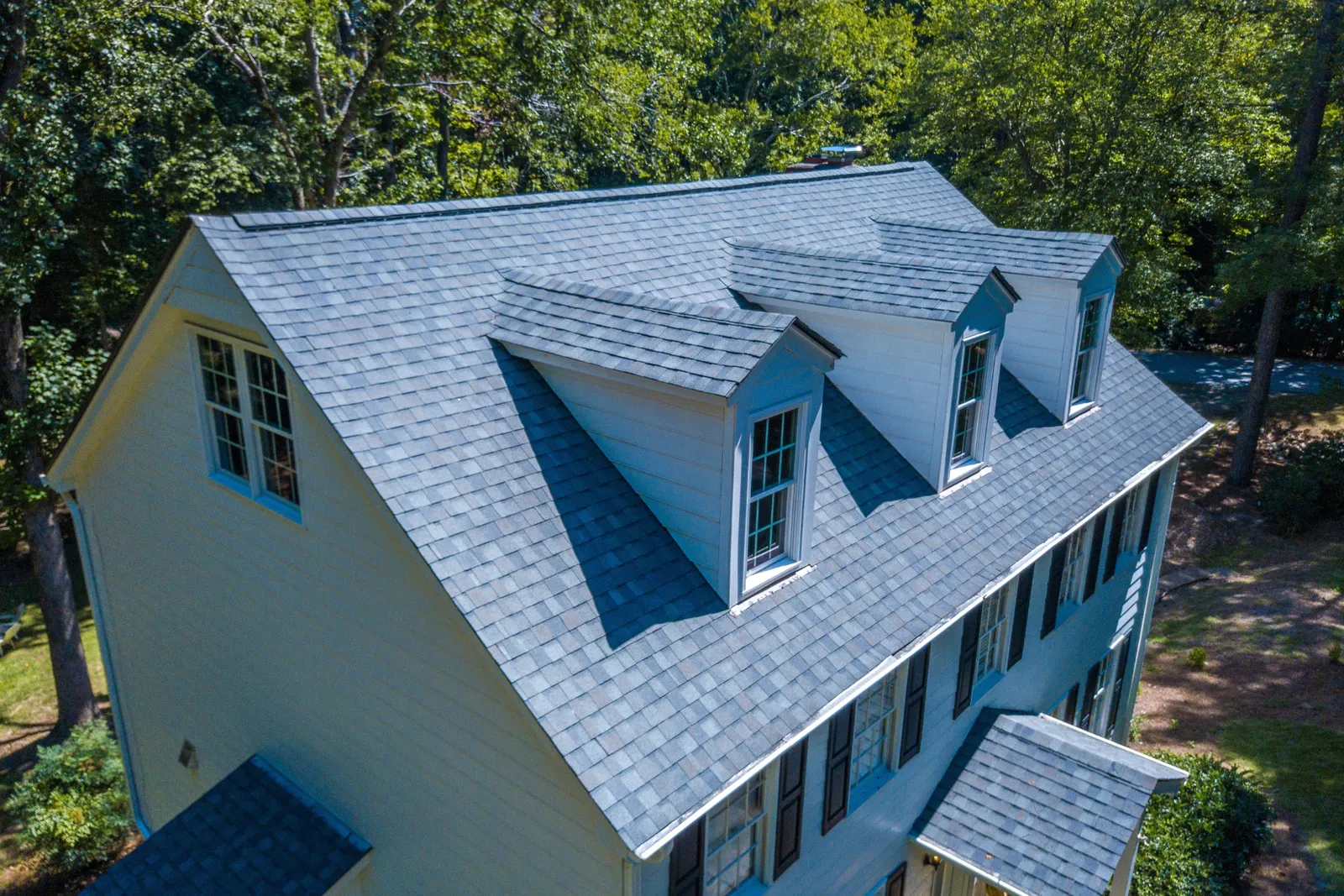 Asphalt Roofing Shingle Aerial View Residential Home