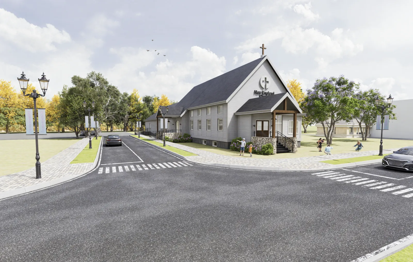 This renovation project updates a long-standing church building with timeless character, blending practical upgrades with thoughtful design to support continued use for worship, gathering, and community connection. The refreshed exterior, enhanced ac