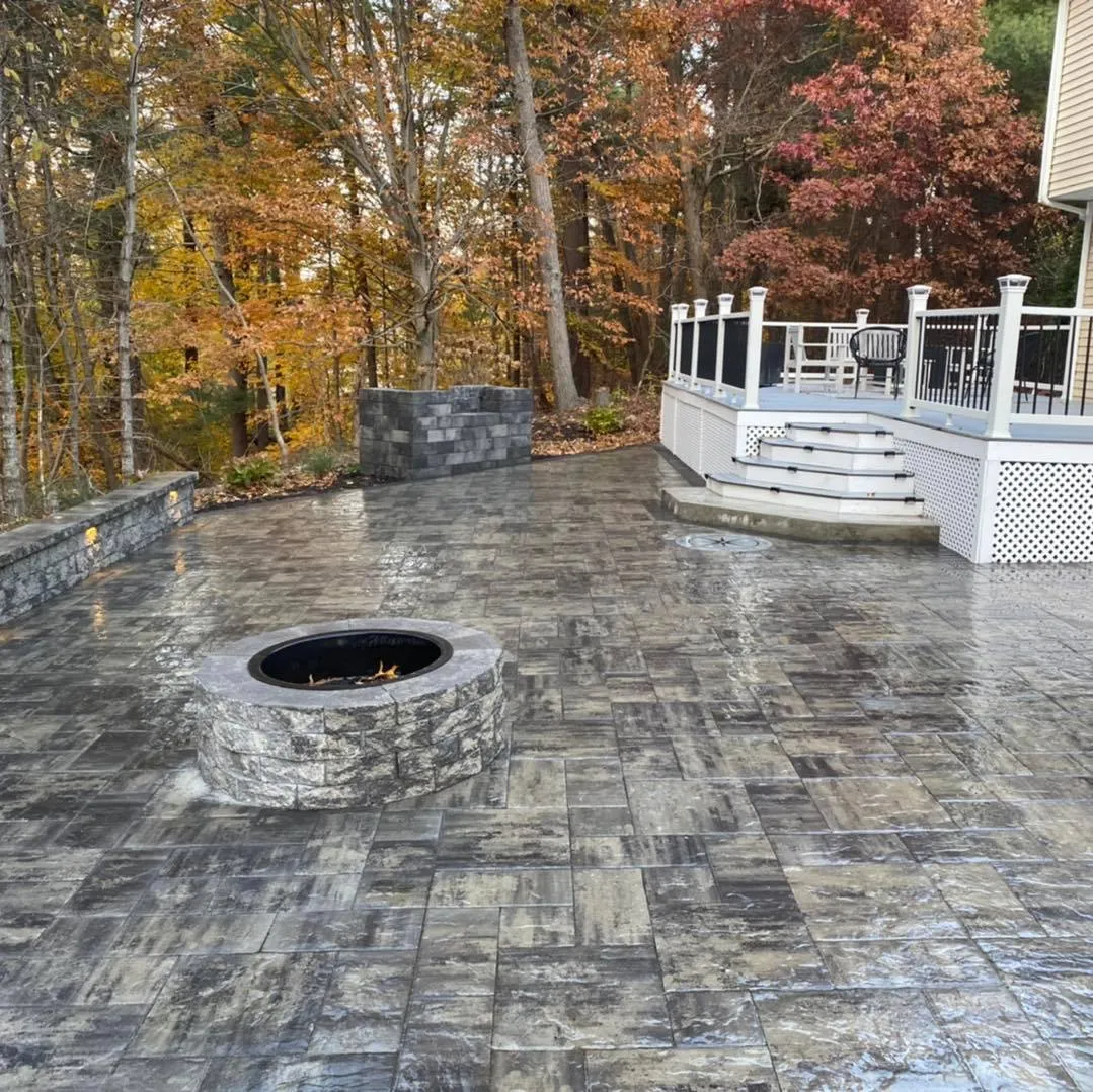 fire pit patio and deck