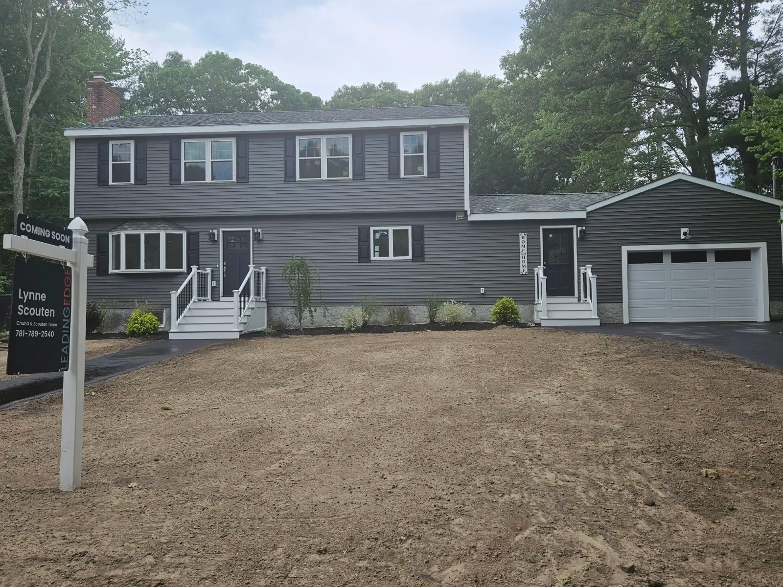 Complete home remodel of colonial home with mud room and single car garage
