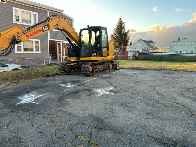 Finished concrete and sidewalk work