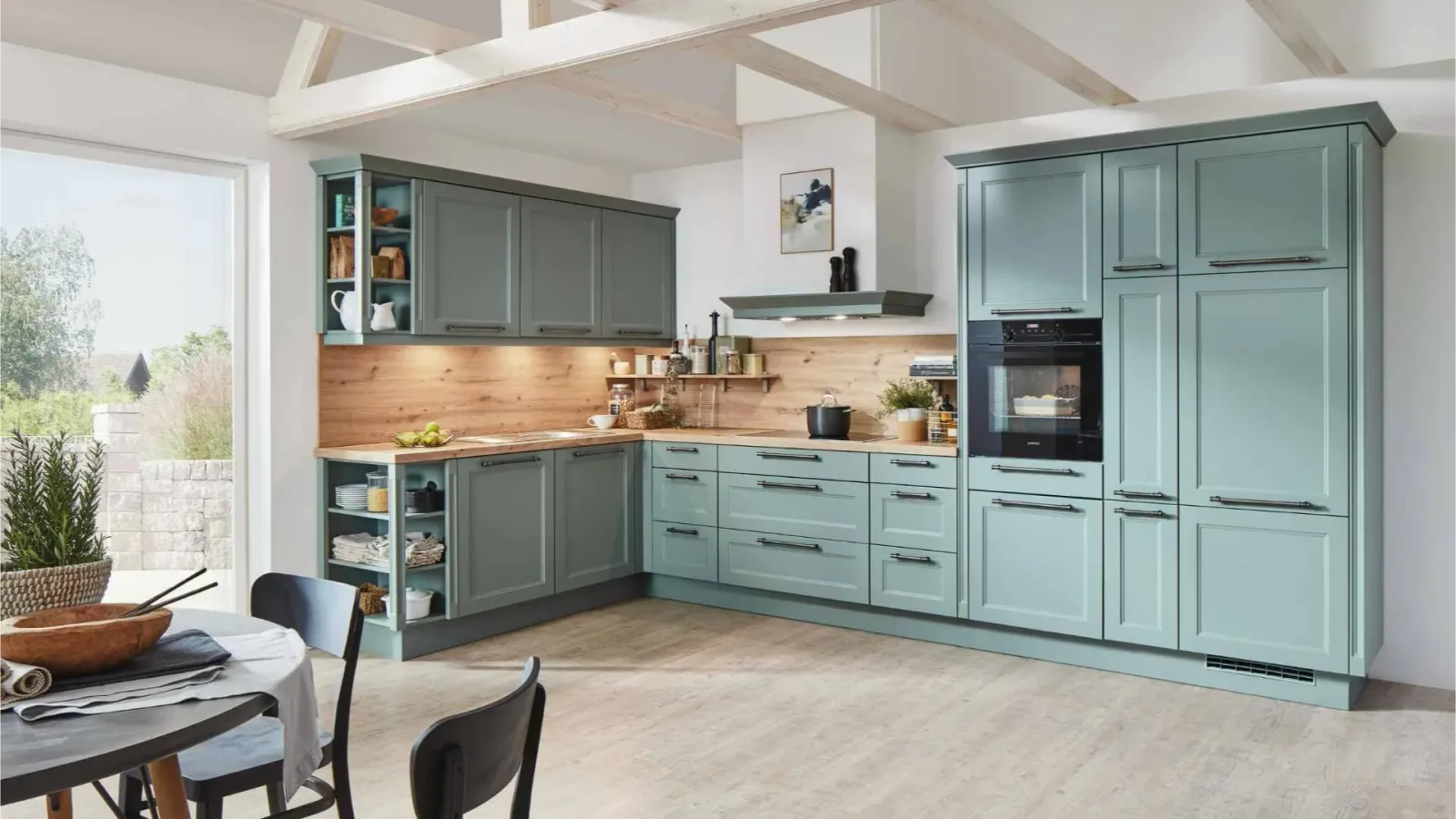 kitchen green cabinets installation in sagamore ma