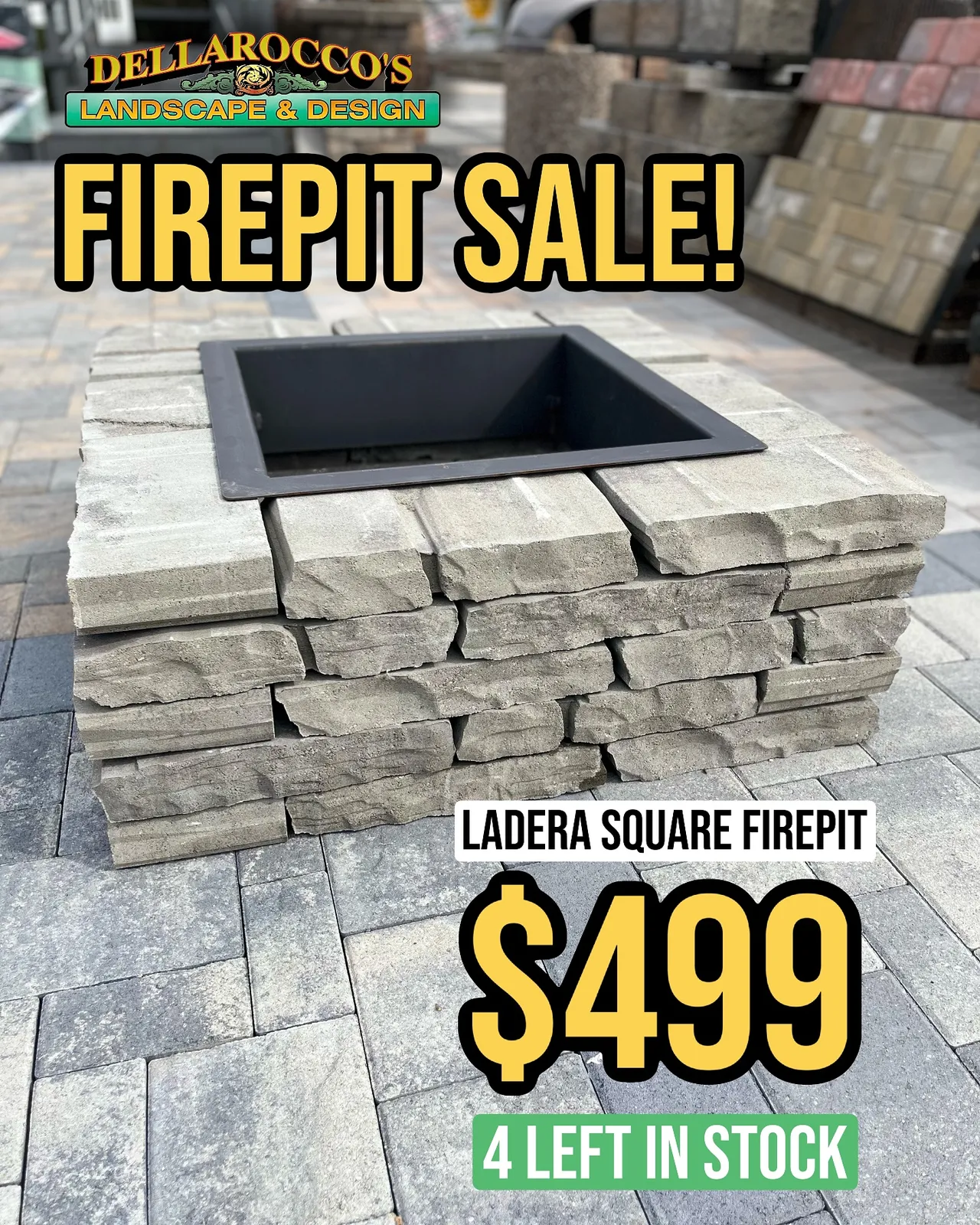 🔥Fire Pit Sale🔥

Time to get fired up!

Ladera Square Fire Pit Kit for $499!

Includes wall blocks and metal insert.

We’ve got 4 left in stock. Get it while it’s here!

#deals
#firepit 
#firepits
#wallblock
#firepitseason
#hardscape 
#hardscapes 
#hardscapedesign 
#landscape
#landscaping 
#landscapedesign
#masonry
#middleboro
#capecod
#boston
#newengland
#plymouthma
#outdoorliving
#homeandgarden