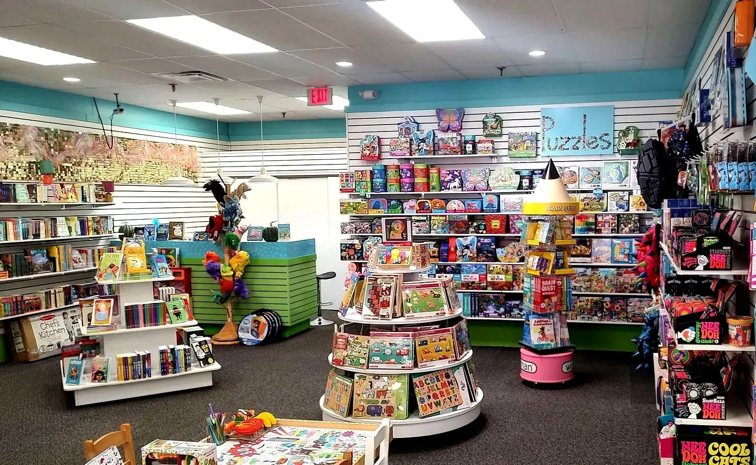 A store filled with lots of toys and books.