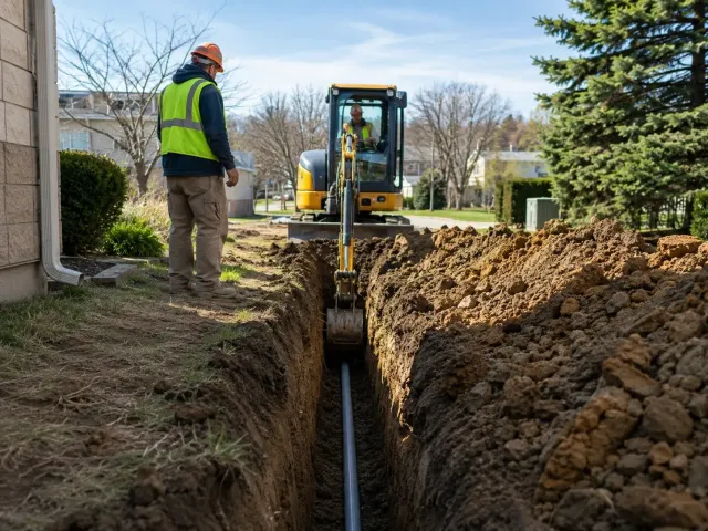 Utility trenching and site work by Bailey Land Services