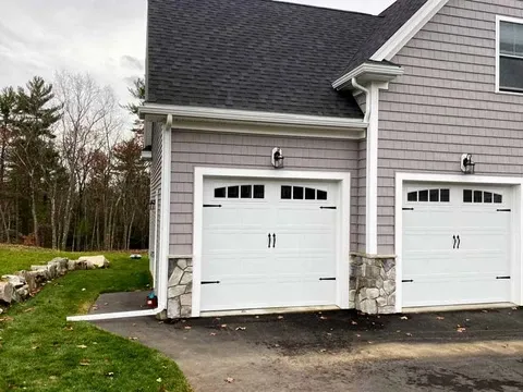 Gutters over garage bay