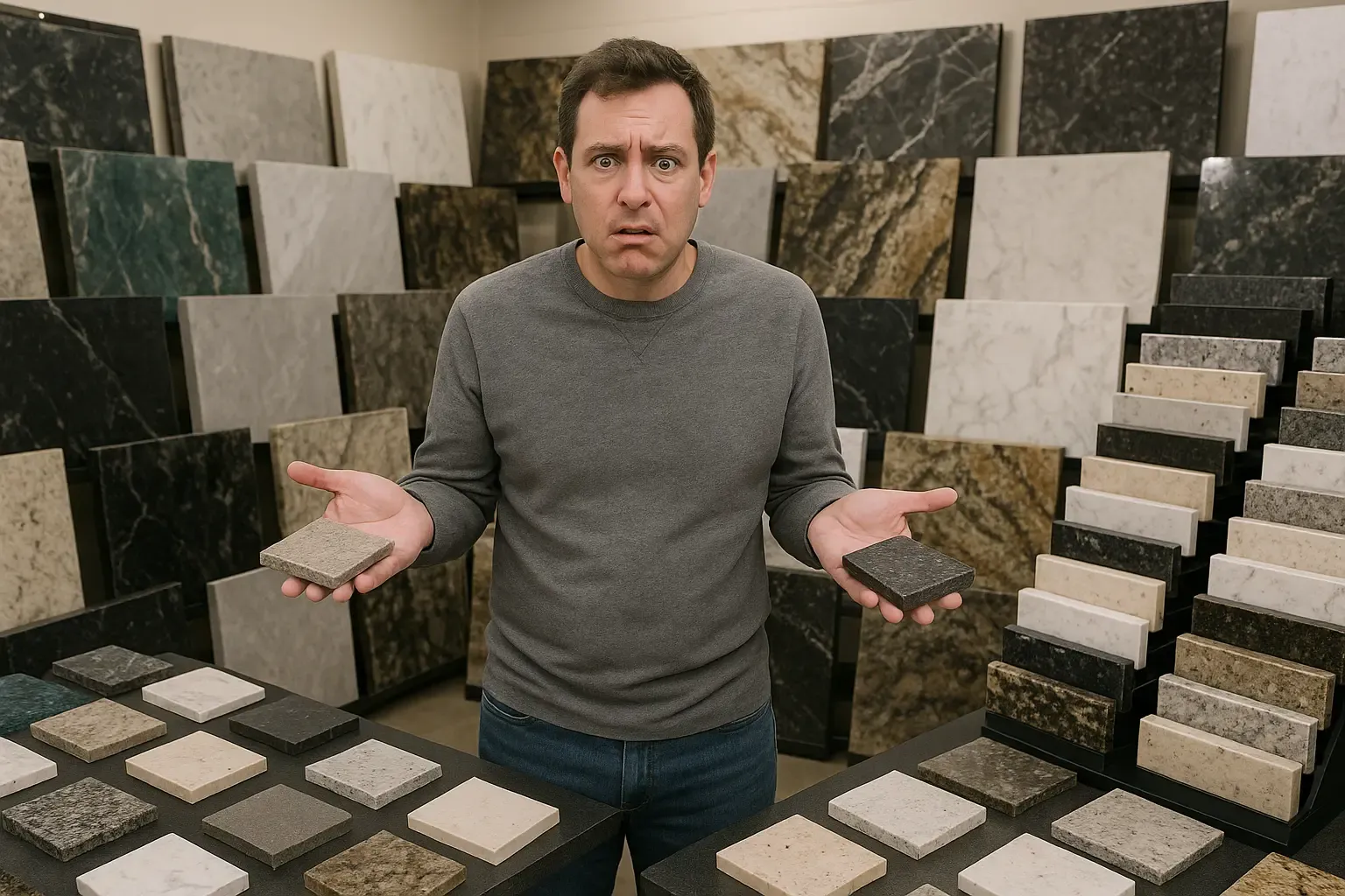Homeowner overwhelmed by countertop choices
