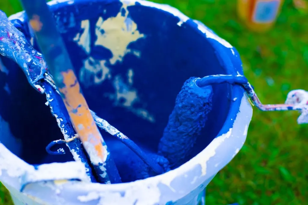 Blue bucket painting