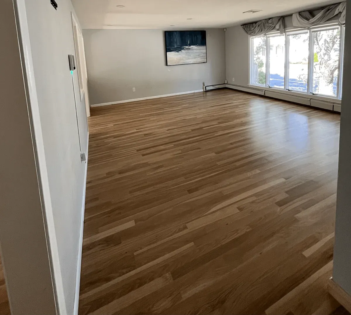 Completed hardwood installation