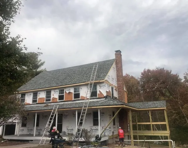Nor'easter roof and porch build