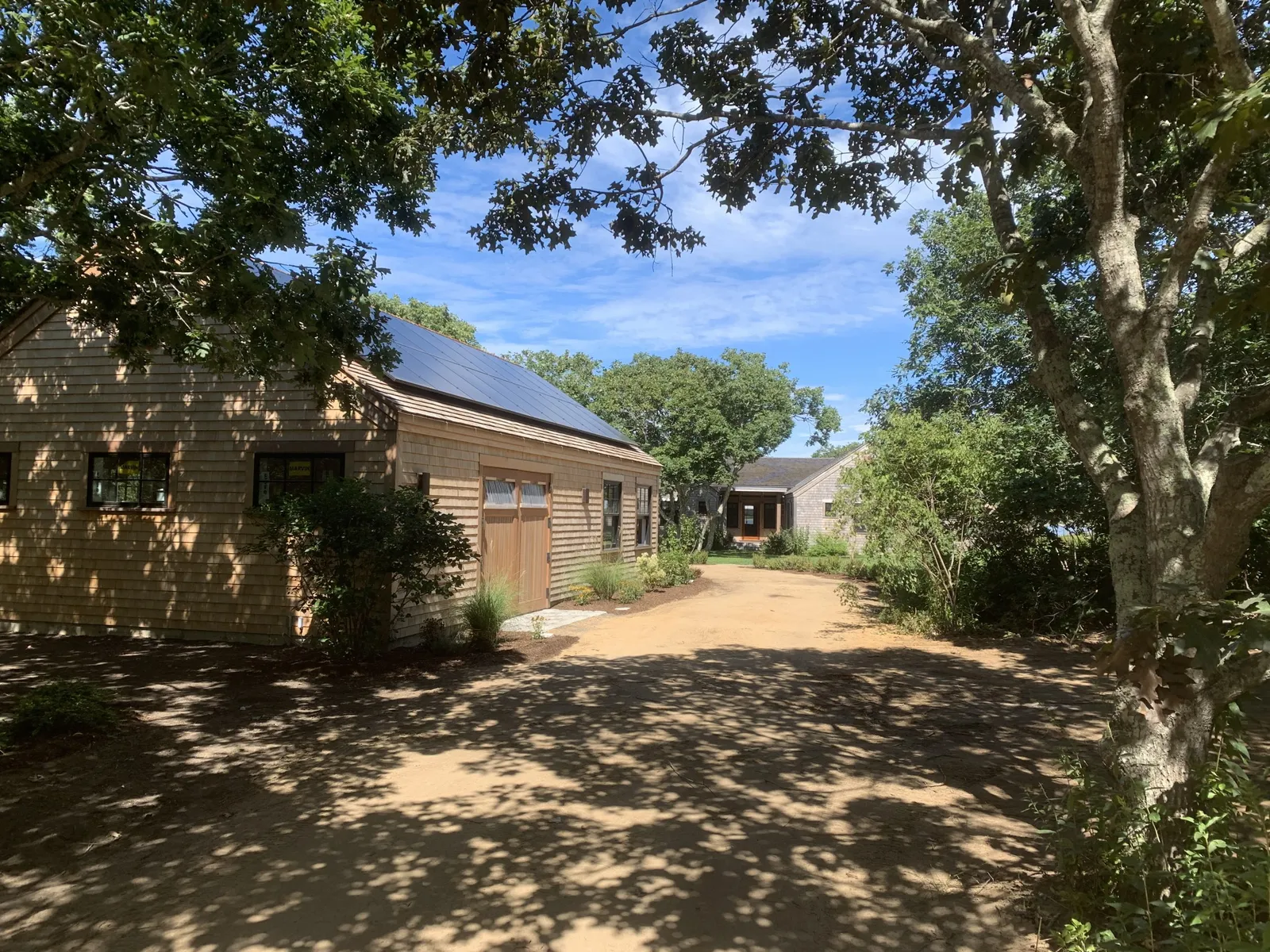 Solar panels on the roof of a house