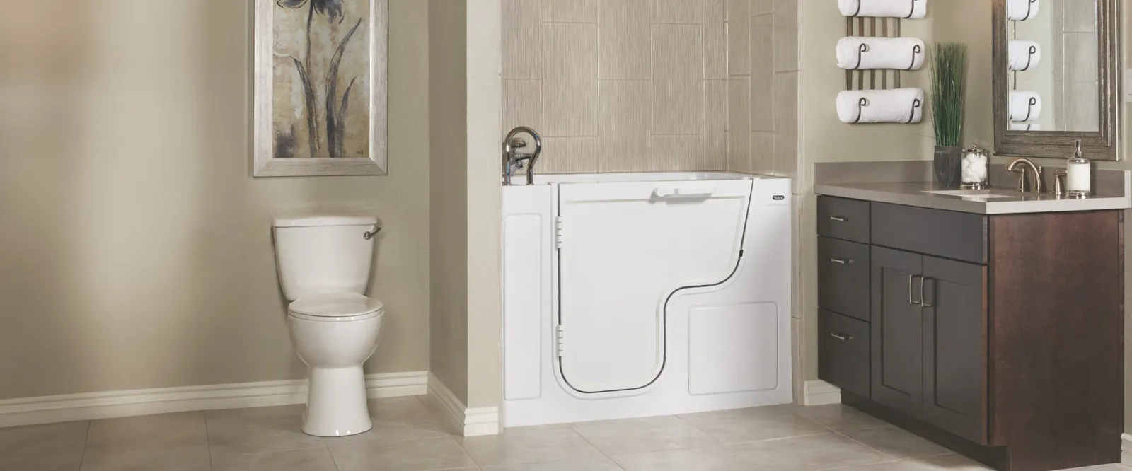 Re-Bath Accessible Bathroom Remodel with walk-in bathtub