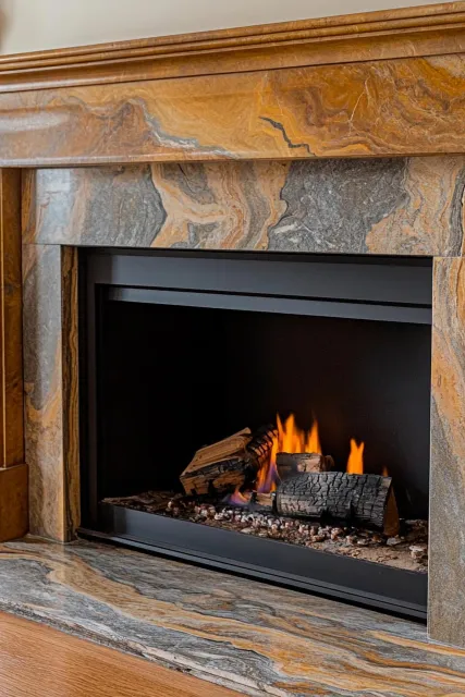 Stone Fireplace