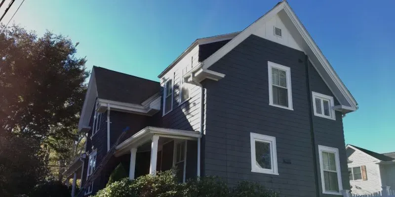 Deep Blue Gray Exterior Paint-Norwood MA-Highpoint Painters-800x400
