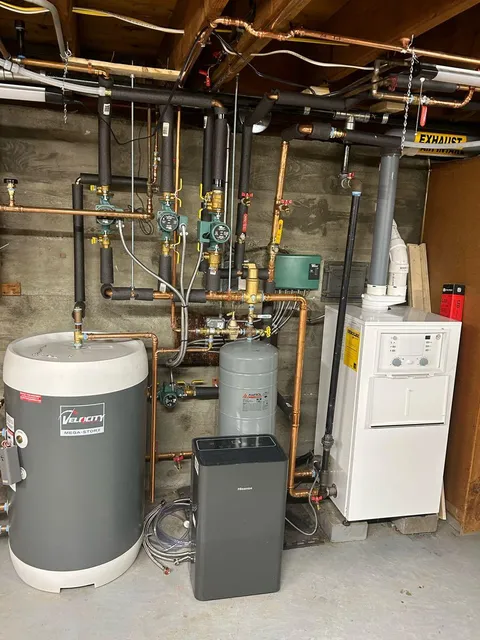 Boiler and indirect water heater installation