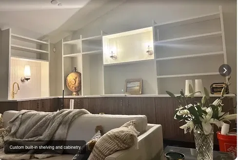 Custom built-in mid-century modern cabinetry and shelving