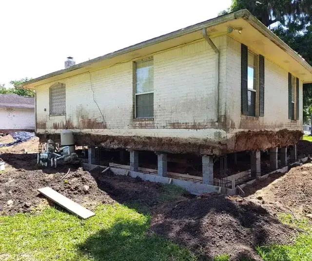 Elevated house during Foundation Repair Hartford, CT