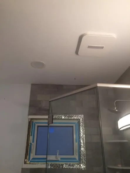 Bathroom exhaust fan and recessed light installation