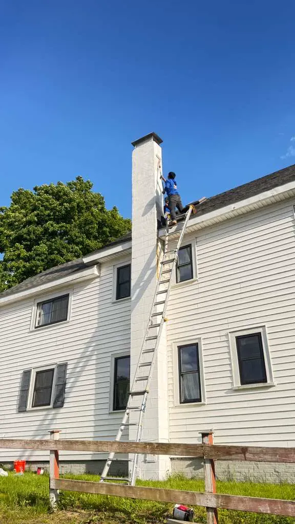 Two-story chimney repair — Chimney Goat, Boston MA