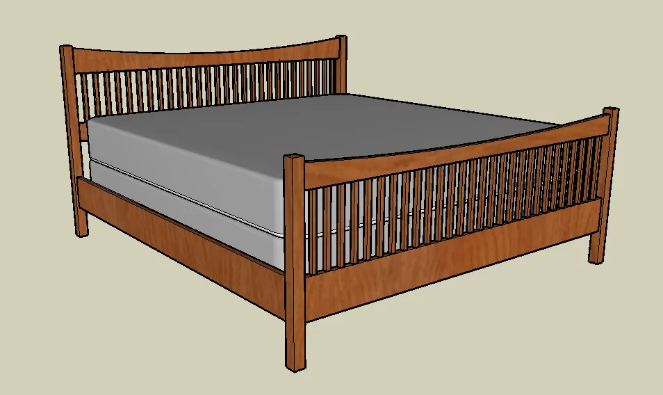 Shaker Inspired King Size Bed