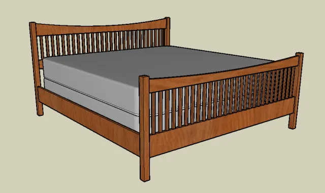 Shaker Inspired King Size Bed