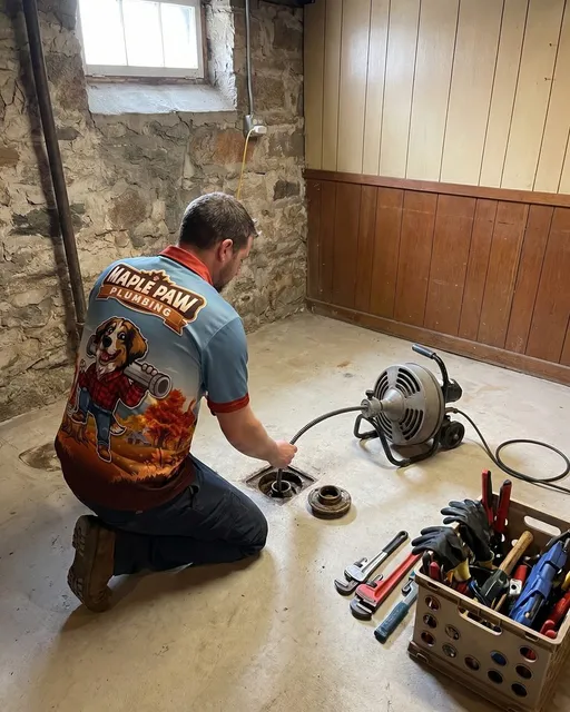 Sewer line inspection and repair service equipment.