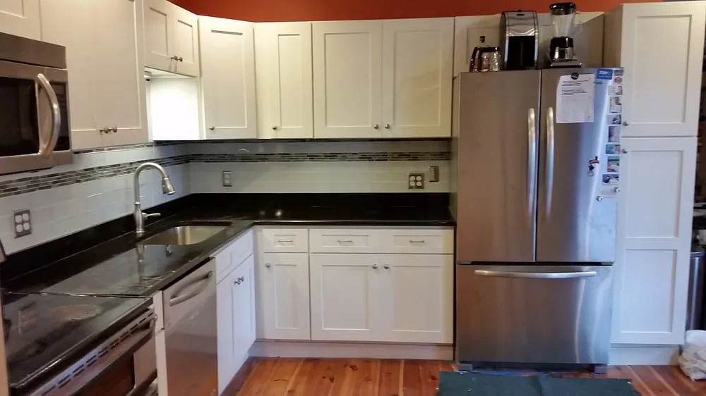 Renovated kitchen, sink and counter run