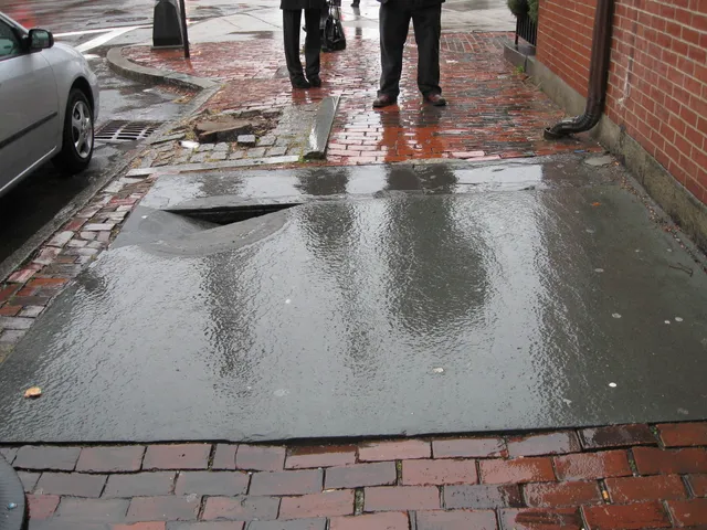 Broken sidewalk