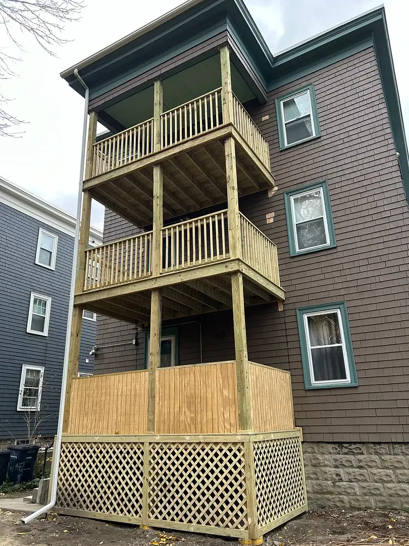 3-Story Deck Build in Jamaica Plain MA