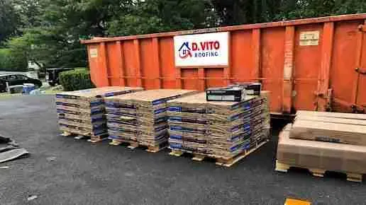 Dvito roofing dumpster