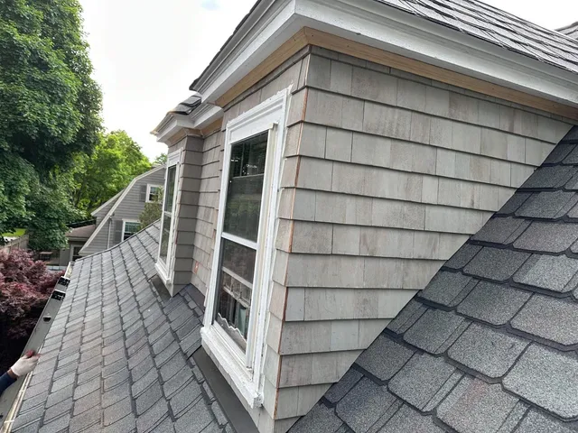 Completed siding project on a Greater Boston home