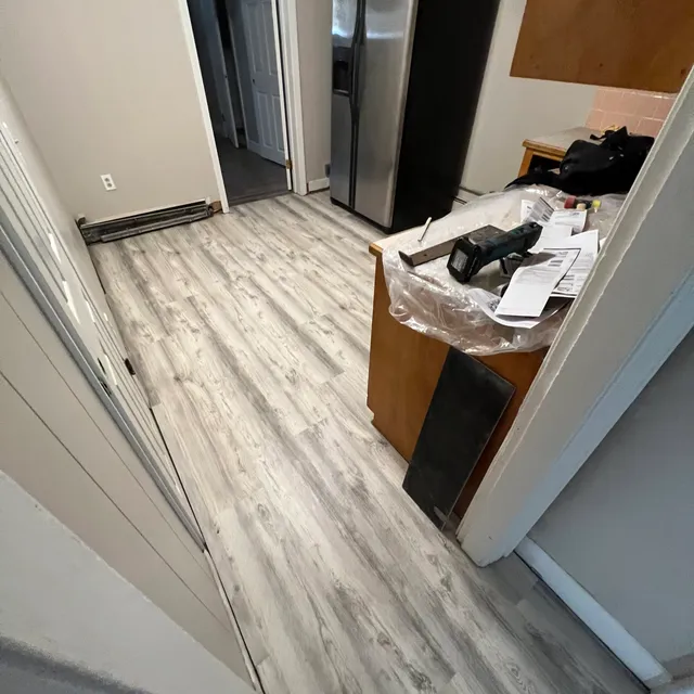 Tile flooring removal — after