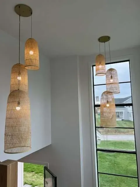 Staircase Wicker Pendants, York County, ME, Atlantic Electrical Services