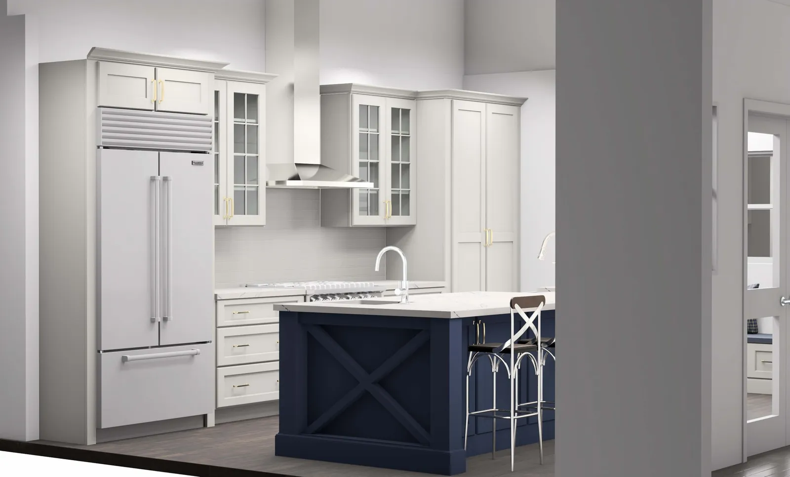 A remodeled white kitchen