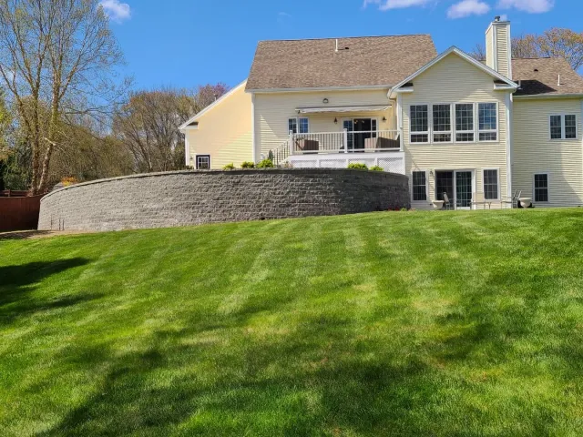 Lawn services & retaining wall in Rehoboth, MA