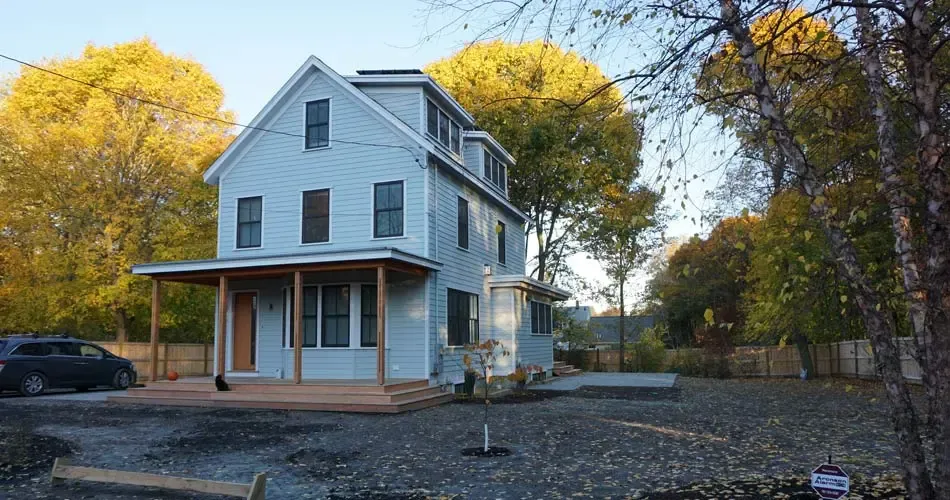 a house with a new porch