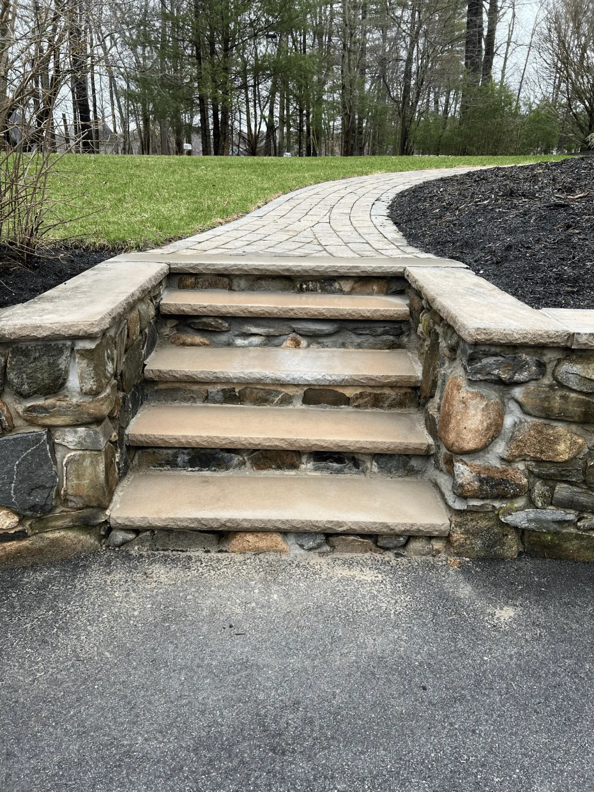 Limestone Step Repair