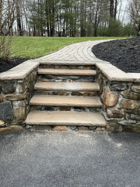 Limestone Step Repair