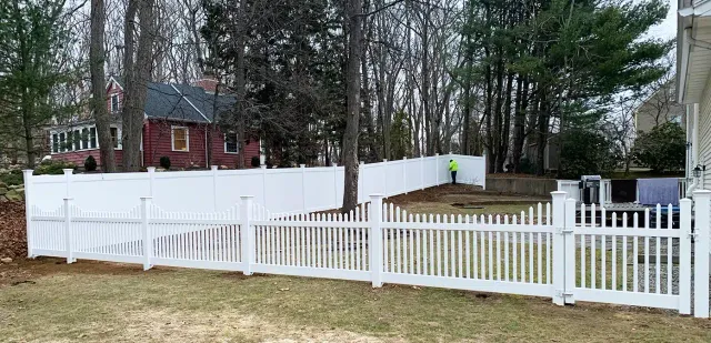 After Vinyl Fence Yard Transformation