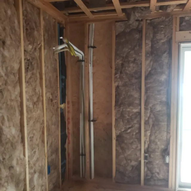 Line Sets, Drain, and communication wire roughed in
