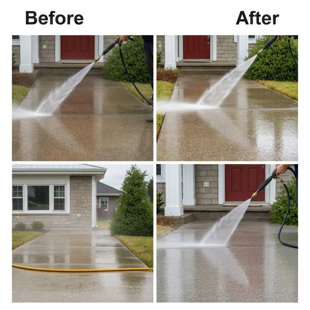 Professional pressure washing for patios and facades in MA - exterior cleaning