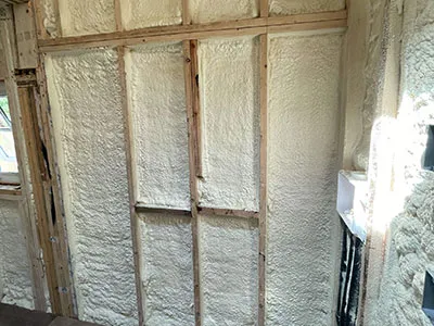 walls with spray foam insulation