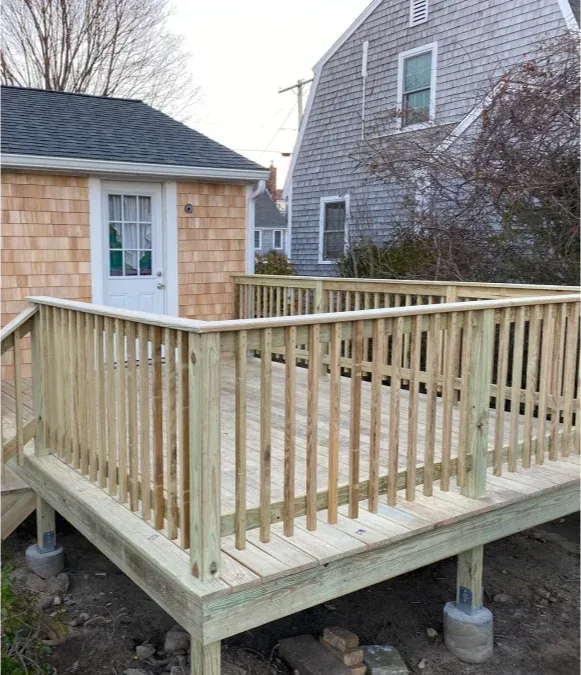 backyard deck installation in sagamore ma