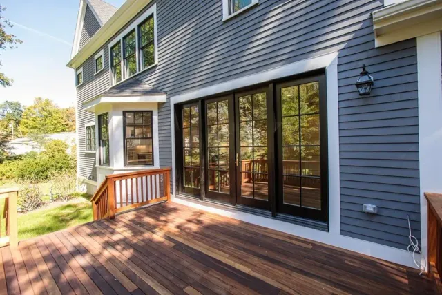 A cleaned house exterior.