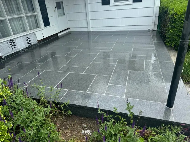 #trugliamasonryandhardscapesllc #bluemistgranite #scituate