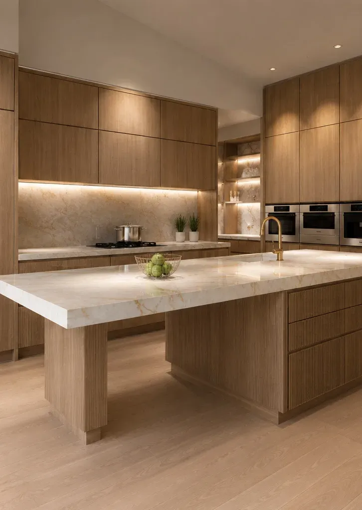 Kitchen millwork in the Swampscott waterfront residence