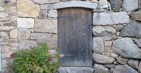 Stone Wall with Door