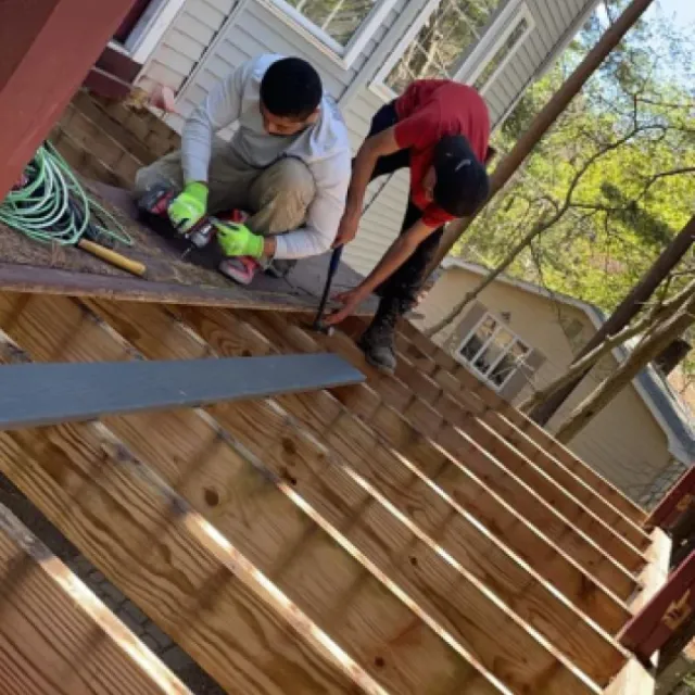 deck in boston by ramos construction in a construction work in Massachusetts