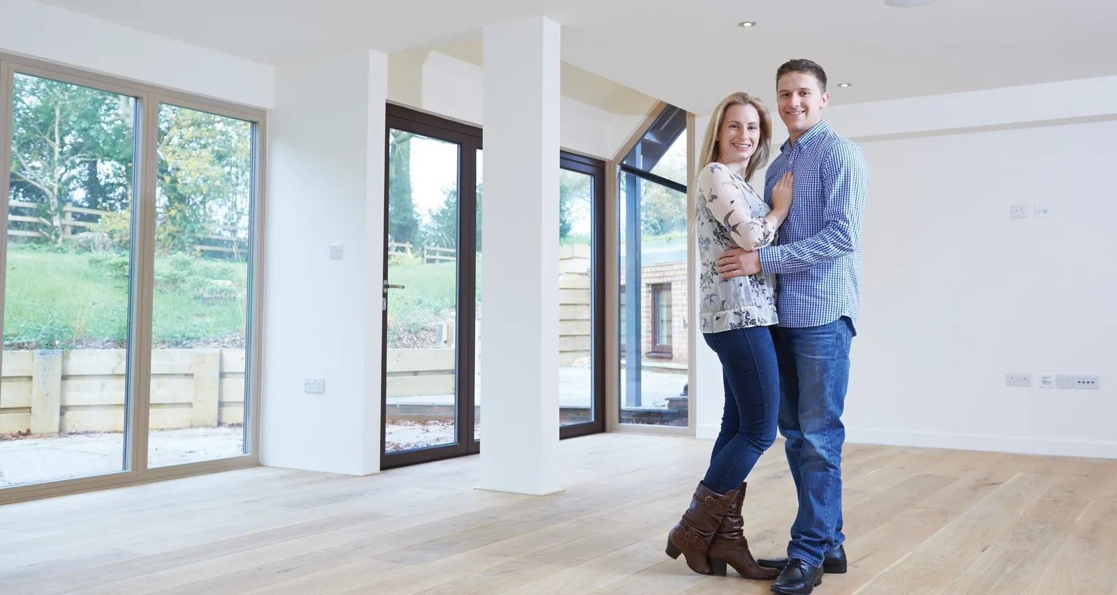 couple in new construction home