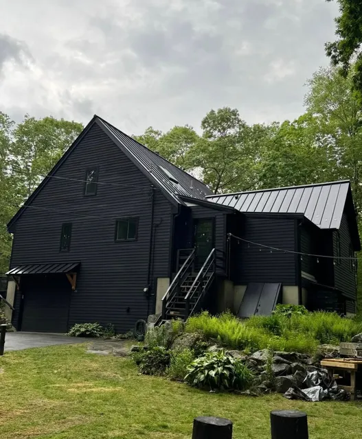 Black standing seam roof
